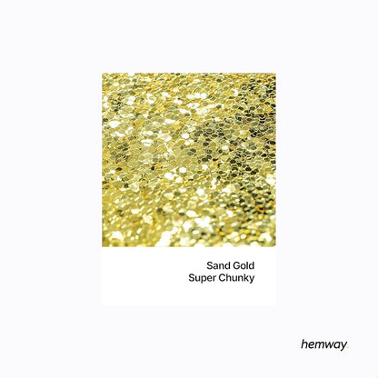 Hemway Glitter for Resin 100g Sand Gold Metallic Crystals for Epoxy Craft Super - Image 2