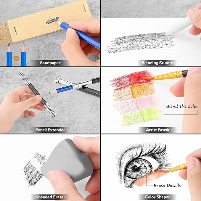 Caliart 176PCS Art Supplies Sketching Kit - Image 5