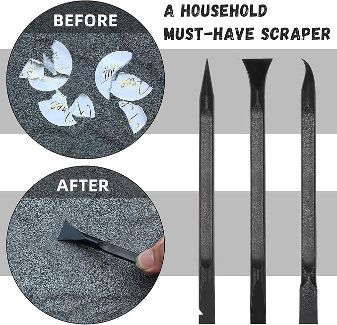 Minatee 18 Pieces Non-scratch Plastic Scraper Tool Multi-purpose Carbon Fiber - Image 5