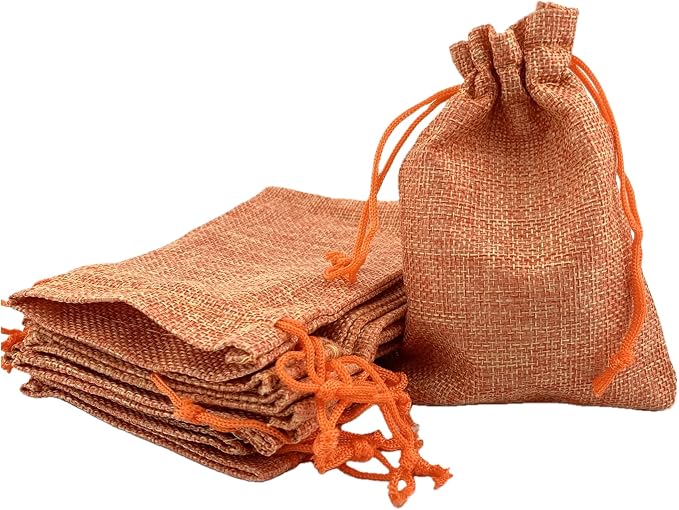 Palmhomee Pack of 25 Burlap Gift Bags - Image 2