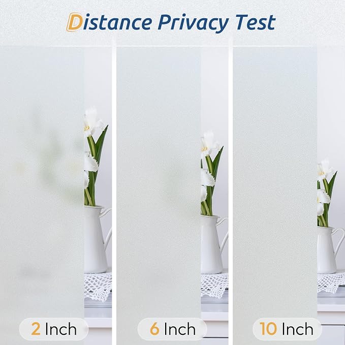 rabbitgoo Window Privacy Film, Frosted Glass Window Clings, Static Cling UV - Image 7