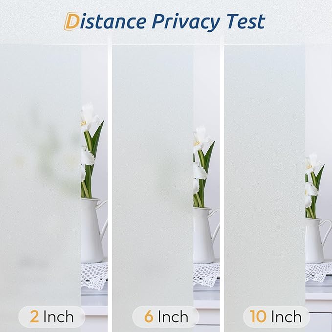 rabbitgoo Window Privacy Film, Frosted Glass Window Clings, Static Cling UV - Image 6