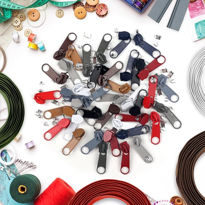DOITEM 22.2 Yards/ 20 m 10 Pieces Assorted Colors #5 Nylon Coil Zippers - Image 8