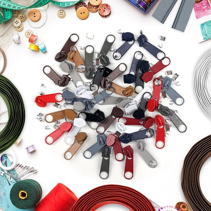 DOITEM 22.2 Yards/ 20 m 10 Pieces Assorted Colors #5 Nylon Coil Zippers - Image 8