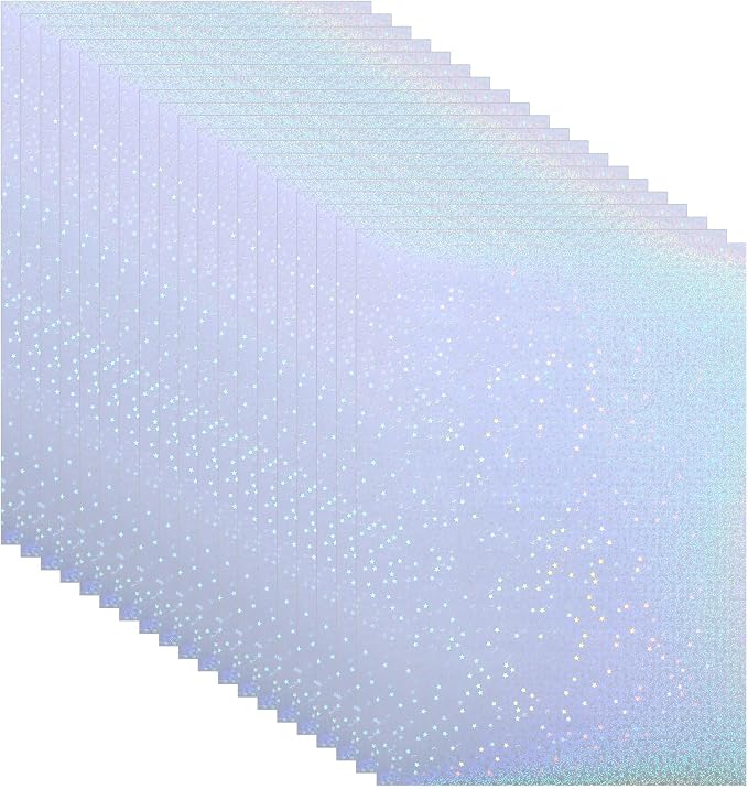 PATIKIL 8.3x5.8 Holographic Sticker Paper, 20Sheets A5 Polypropylene by PATIKIL