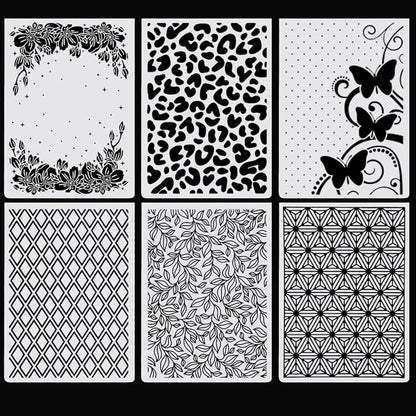 6Pcs Flower Leaf Embossing Folders DIY Craft Paper Card Embossing Template by QSZKeer