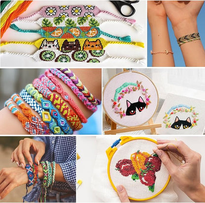 PAXCOO 276 Pack Embroidery Floss Thread Kit Including 210 Colors Cross Stitch - Image 5