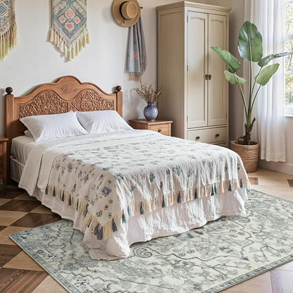 Lahome Area Rug 4x6 Bohemian Vintage Washable Boho Rugs - Image 2