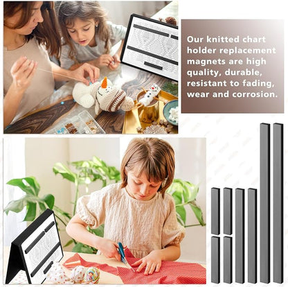 Flutesan 8 Pcs Knitting Chart Keeper Magnet Replacement Set Cross Stitch Line - Image 5