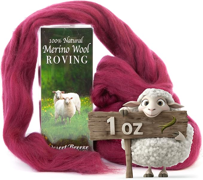Desert Breeze Distributing 100% Natural Merino Wool Roving by DesertBreezeDistributing