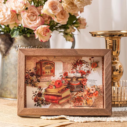 240Pcs PET Scrapbook Stickers Vintage Floral Designs - Image 7