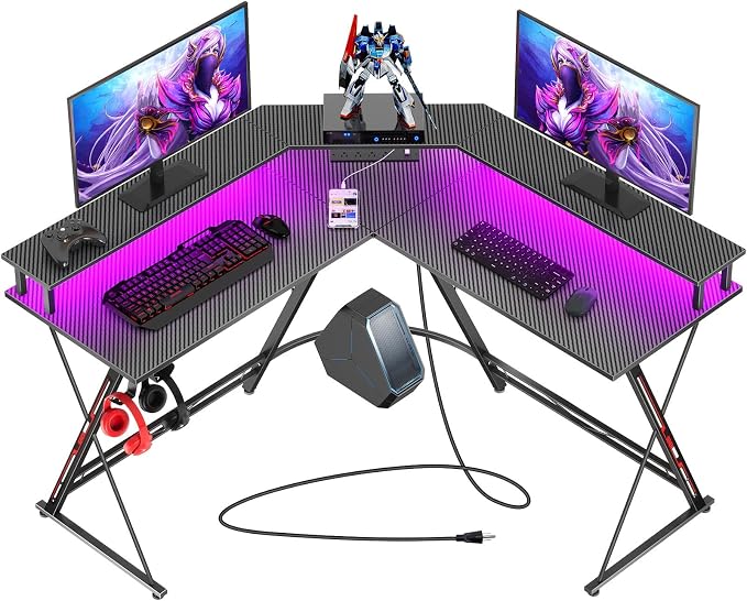 SEVEN WARRIOR L Shaped Gaming Desk by SEVENWARRIOR