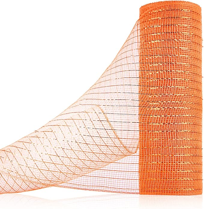 Anivia Deco Mesh Ribbon, 10inch x 30 Feet Each Roll Metallic Foil Mesh Ribbon by Anivia