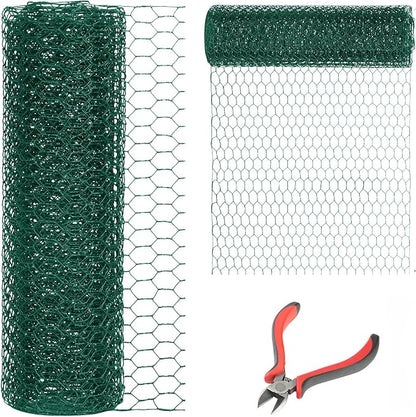 24'' x 150' Green Chicken Wire Fencing, 1 inch Chicken Wire and 20 Gauge by DOLEMODUO