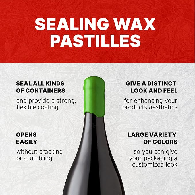 Blended Waxes, Inc. Bottle Sealing Wax, Pastille Wax Seal Beads - Image 3