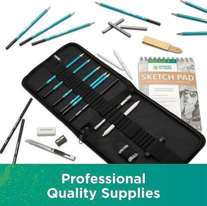 XL Drawing Set - Sketching, Graphite and Charcoal Pencils. Includes 100 Page - Image 5