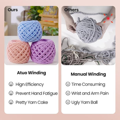 Winartton Electric Yarn Winder for Crocheting, Heavy-Duty Yarn Ball Winder 10 - Image 7