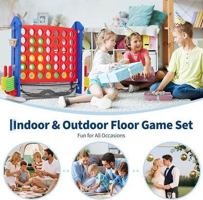 Giant 4 in a Row Game, Adjustable Height Board Jumbo 4-in-a-Row Game - Image 8