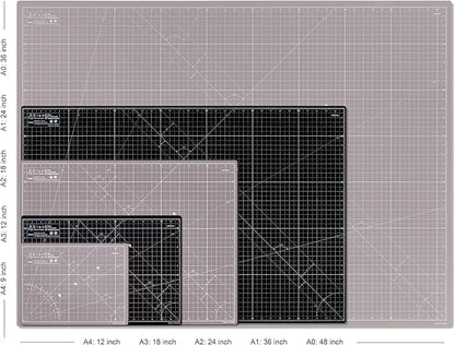 Elan Cutting Mat A4 Black & Taupe, Self Healing Cutting Mat 9x12 Inch, 5-Ply - Image 6