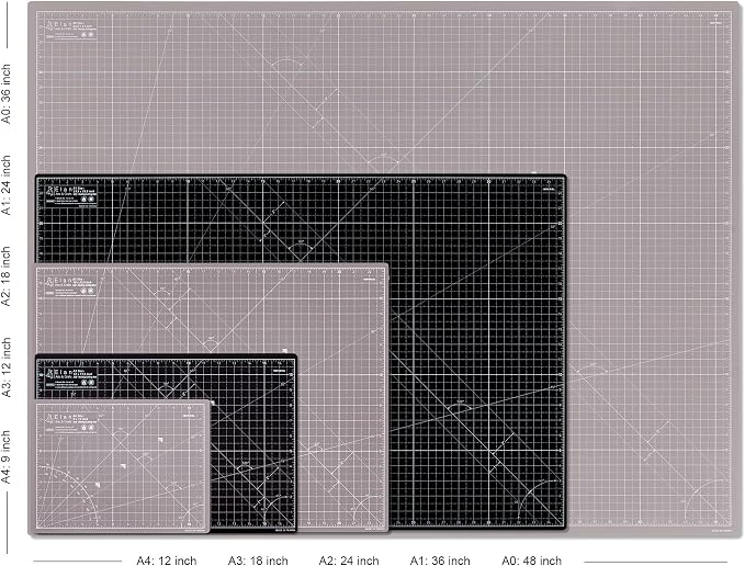 Elan Cutting Mat A0 Black & Taupe, Extra Large Self Healing Cutting Mat 36 x 48 - Image 6