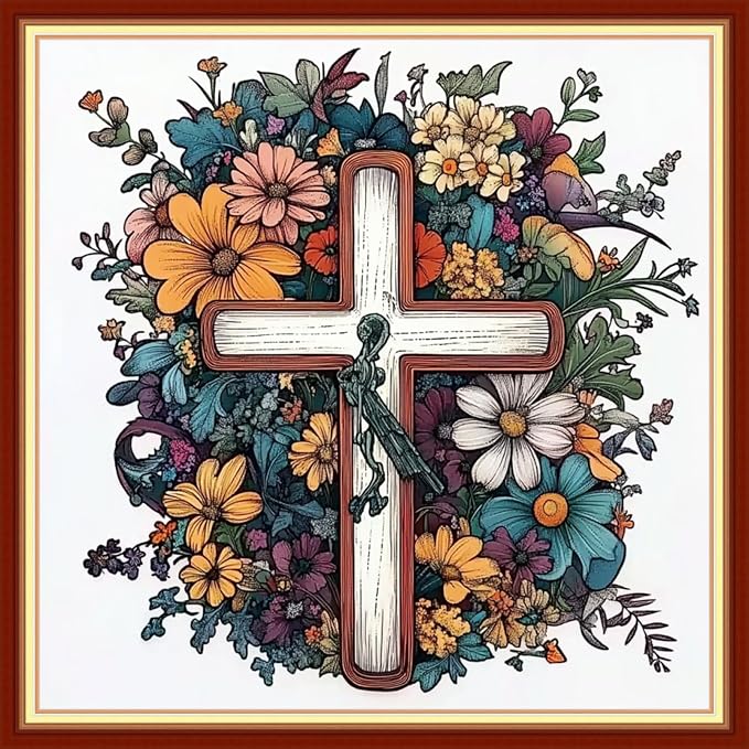 Joyhoor Cross Stitch Kits for Beginners Stamped Cross-Stitch Supplies by JoyhoorCrossStitchKits