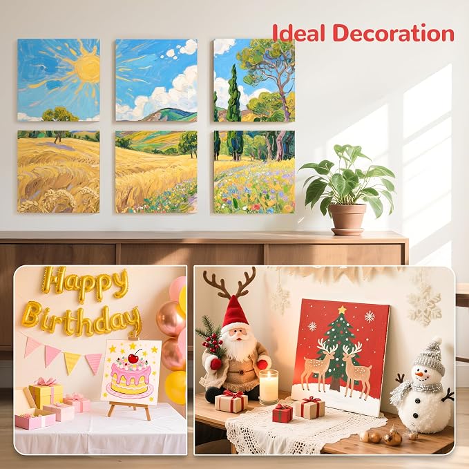 8x8inch Small Canvases for Painting, 20 Pack Canvas Boards Primed Acid Free for - Image 6