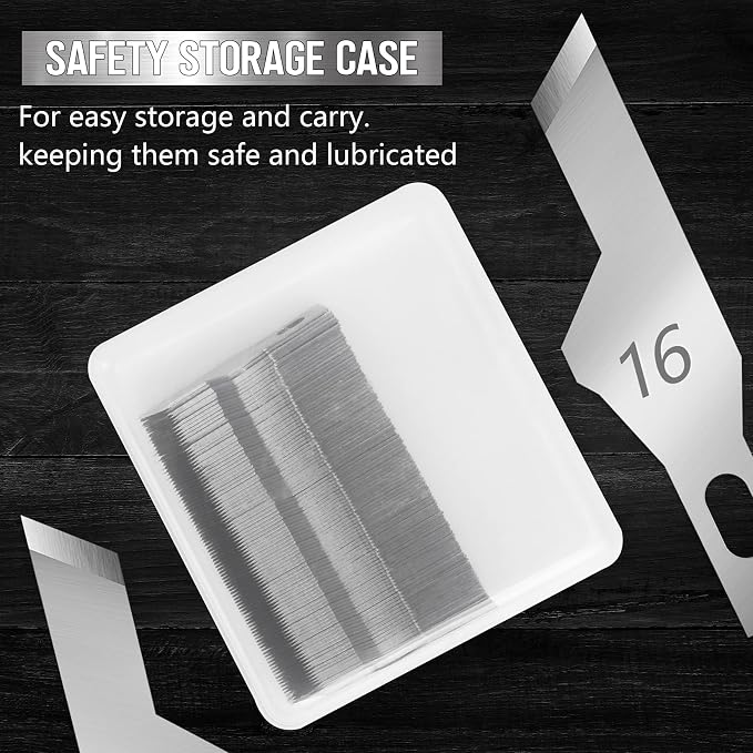 100 Pack Hobby Blades Craft Knife Blade Refill #16 Hobby Knife Replacement - Image 4