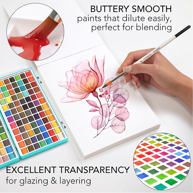 CHROMATEK Watercolor Paint Set – 128 Vibrant Colors - Image 3