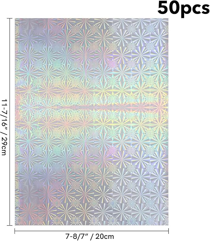 Briartw 20x29cm Hot Foil Paper 50 Sheets Pack Toner Reactive Foil Hot Stamping - Image 2