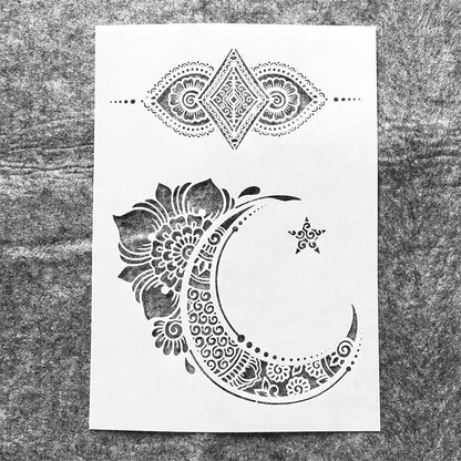 TIAMECH A4 Reusable Palace Moon Flower Stencil - Image 6