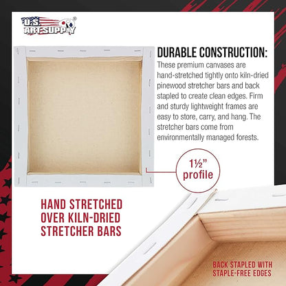 U.S. Art Supply Square Stretched Canvas - Image 3