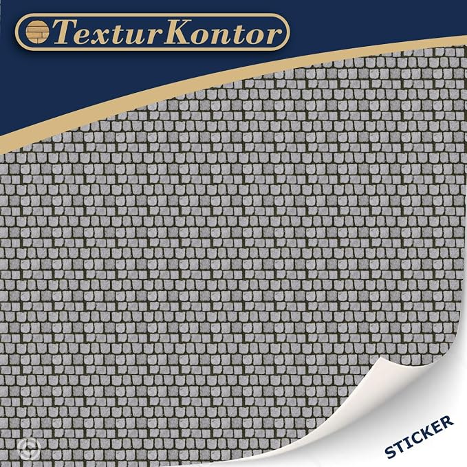 3 Sheets Self-Adhesive Decorative Film Paving Stones and Surfaces - Image 2