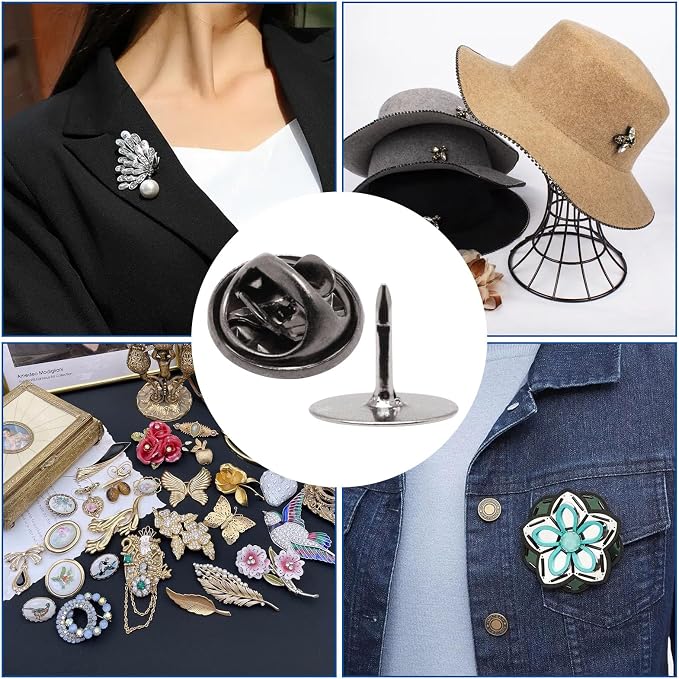 130 Set Pin Backs, Blank Pins Scatter Butterfly Clutch Pin Holder Enamel Pin - Image 7