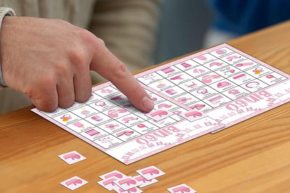 Pink Shower Party Bingo Cards, Shower Bingo Game, Shower Party Games - Image 3