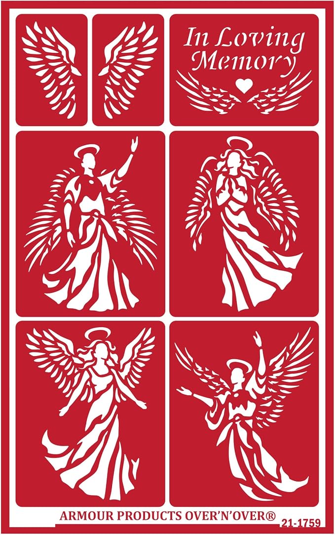 Over'N'Over Reusable Glass Etching Stencils – Durable Self-Stick Designs by OVER+%27N%27+OVER
