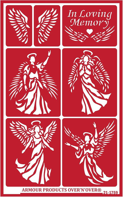 Over'N'Over Reusable Glass Etching Stencils – Durable Self-Stick Designs by OVER+%27N%27+OVER