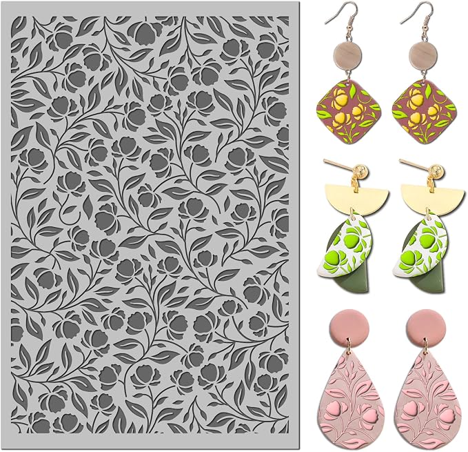 Arbuya Floral Blossom Polymer Clay Texture Mat by Arbuya