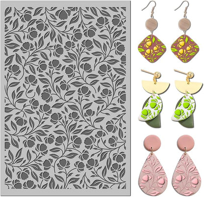 Arbuya Floral Blossom Polymer Clay Texture Mat by Arbuya