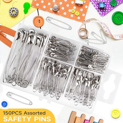 Huhuhero 150Pcs Safety Pins, Large & Small Safety Pins - Image 6