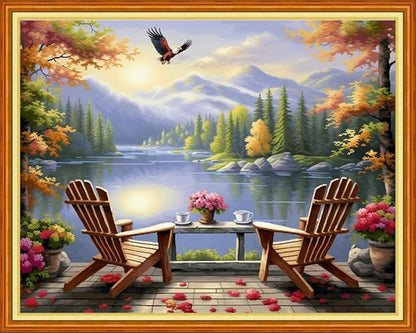 Joyhoor Cross Stitch Kits for Beginners Stamped Cross-Stitch Supplies by JoyhoorCrossStitchKits