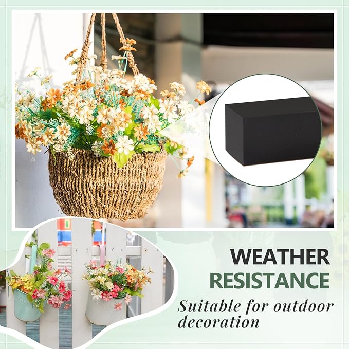 Lallisa 4 Pcs Reusable Floral Foam Blocks Water Weather Resistant Dry Floral - Image 5
