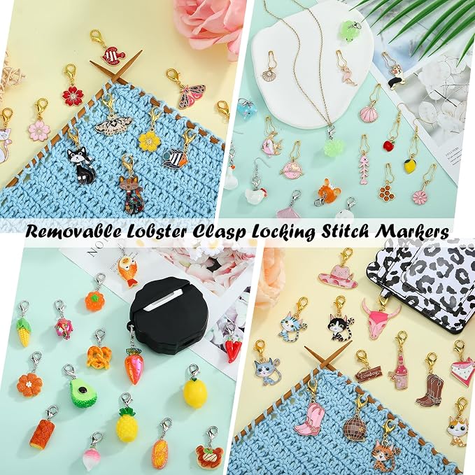 BEEFLYING 16Pcs Cowgirl Stitch Marker Charms - Image 6