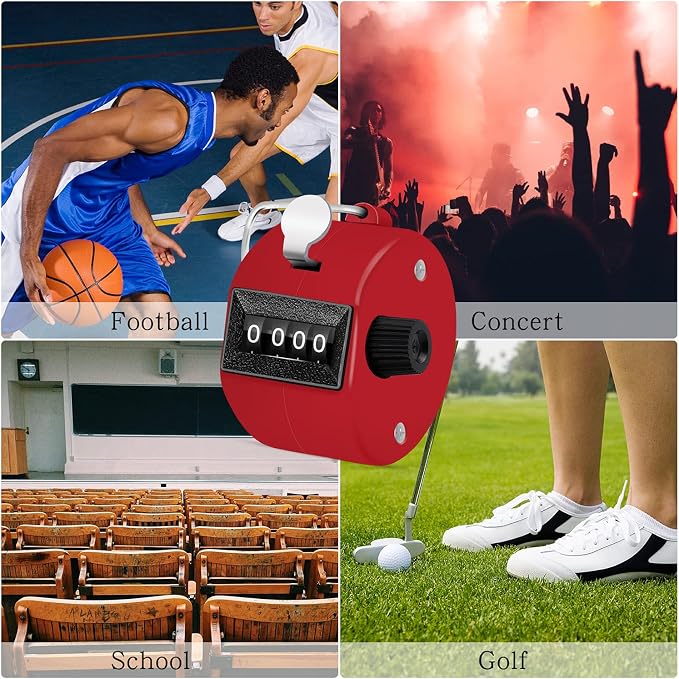 12 Pcs Hand Tally Counter 4-Digit Lap Counter Clicker, Manual Mechanical - Image 5