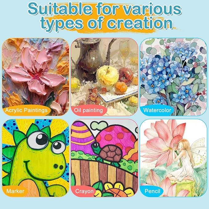 ESRICH 5x7IN Small Canvases for Painting, 12 Pack Mini Canvas Boards Cotton - Image 4