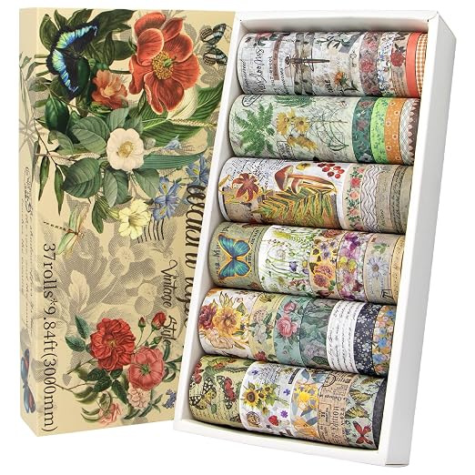37 Rolls Vintage Washi Tape Set by YourBulletJournalFriends