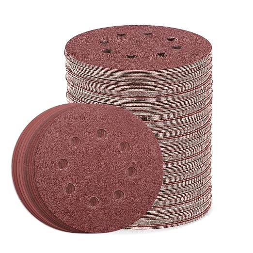110pcs 5 Inch Sanding Disc, ZEHIQ 8 Hole Hook and Loop Sandpaper Assortment 40 by ZEHIQ