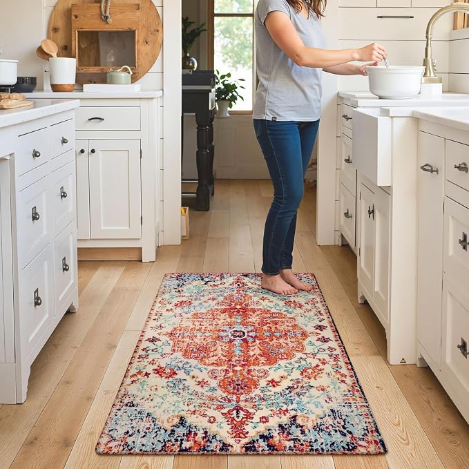 Lahome Bohemian Floral Medallion Area Rug - Image 4