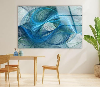 My Photostation.com 48Wx32H'' Blue Energy Abstract Wall Art – Fluid Motion - Image 9