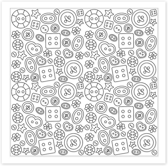 CHGCRAFT Button Pattern Polymer Clay Texture Sheets Heart Graphic Geometric - Image 8