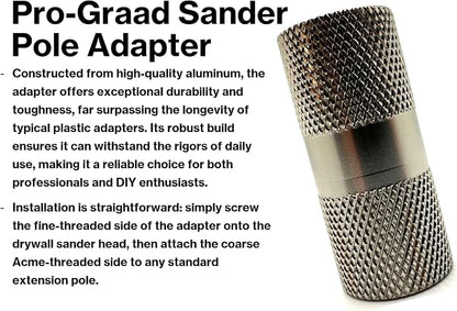 Sanding Pole Adapter, Connect Wood Handles, Telescopic - Image 6